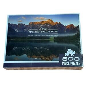 Christian Art Gifts 500 Piece Puzzle I Know The Plans Jeremiah 29:11 NEW